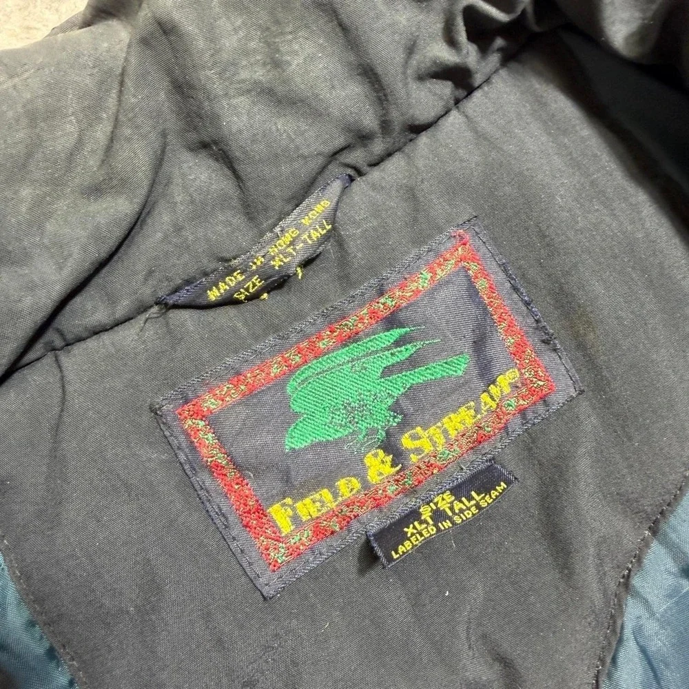 Vintage Field & Stream Colorblock Insulated Bomber Jacket XL Tall 90s